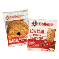 Bolletje groentecrackers paprika of bagel crackers